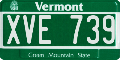 VT license plate XVE739
