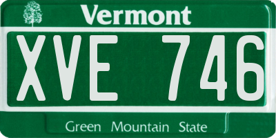 VT license plate XVE746