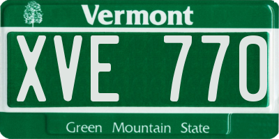 VT license plate XVE770