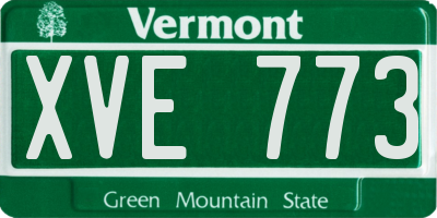 VT license plate XVE773