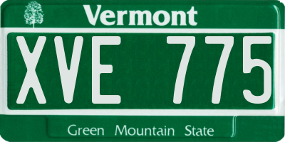VT license plate XVE775