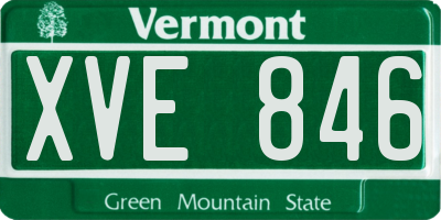 VT license plate XVE846