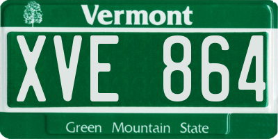 VT license plate XVE864