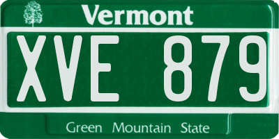 VT license plate XVE879