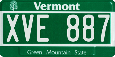 VT license plate XVE887