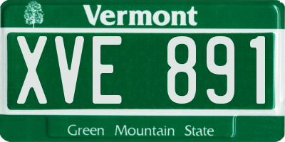 VT license plate XVE891