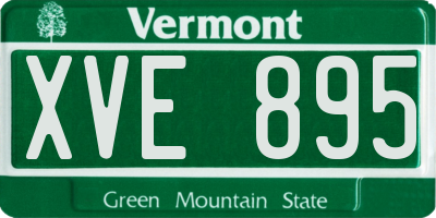 VT license plate XVE895