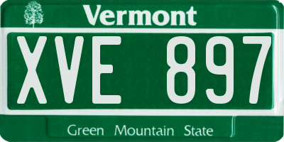 VT license plate XVE897