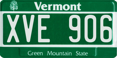 VT license plate XVE906