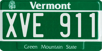 VT license plate XVE911