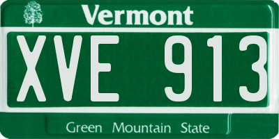 VT license plate XVE913