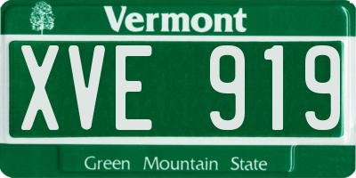 VT license plate XVE919