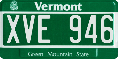VT license plate XVE946