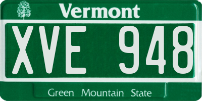VT license plate XVE948