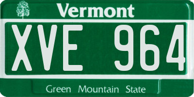 VT license plate XVE964