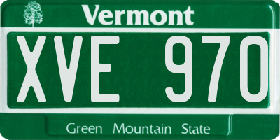 VT license plate XVE970