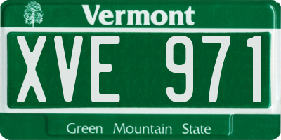 VT license plate XVE971