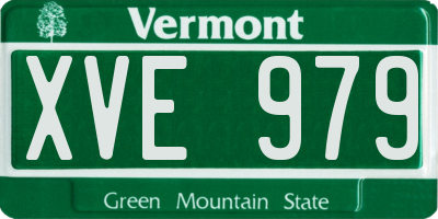 VT license plate XVE979
