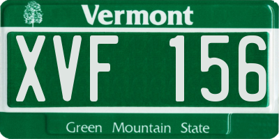 VT license plate XVF156