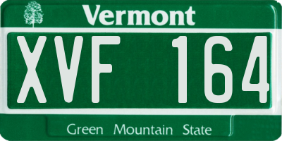 VT license plate XVF164
