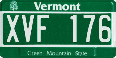 VT license plate XVF176