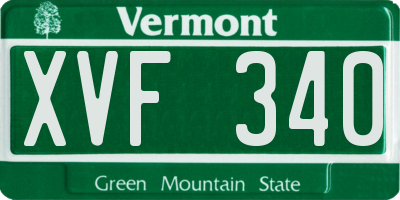VT license plate XVF340