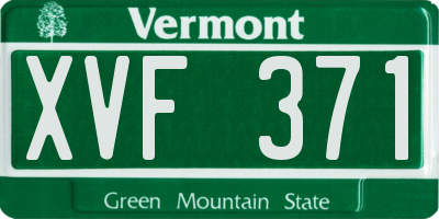 VT license plate XVF371