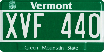 VT license plate XVF440
