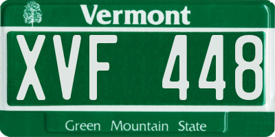 VT license plate XVF448