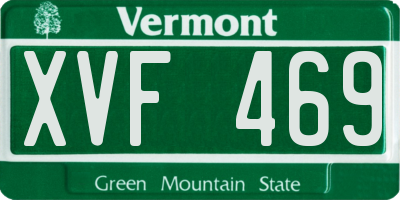 VT license plate XVF469