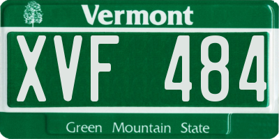 VT license plate XVF484