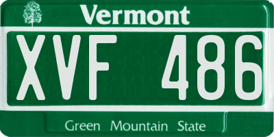 VT license plate XVF486