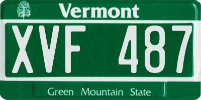 VT license plate XVF487