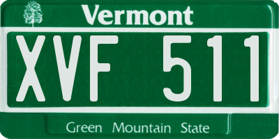 VT license plate XVF511