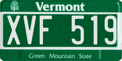 VT license plate XVF519