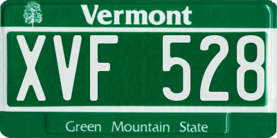 VT license plate XVF528