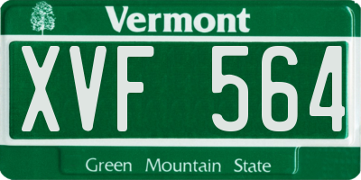 VT license plate XVF564
