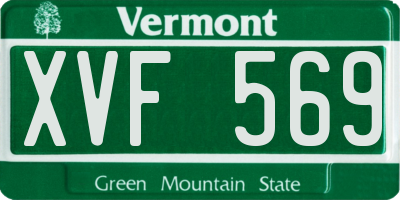 VT license plate XVF569