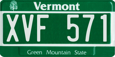 VT license plate XVF571