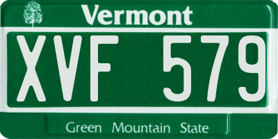 VT license plate XVF579