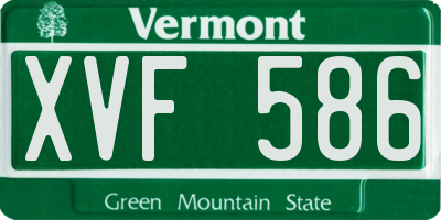 VT license plate XVF586