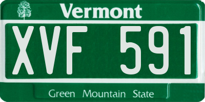 VT license plate XVF591