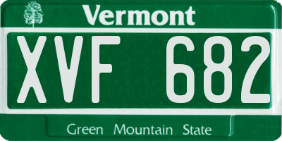 VT license plate XVF682