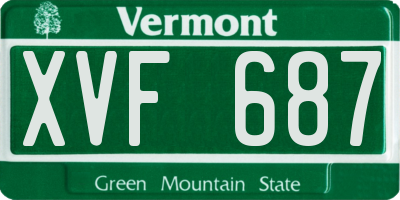 VT license plate XVF687