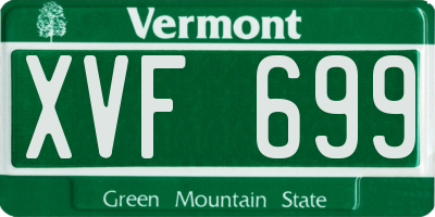 VT license plate XVF699
