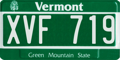 VT license plate XVF719