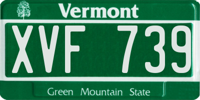 VT license plate XVF739