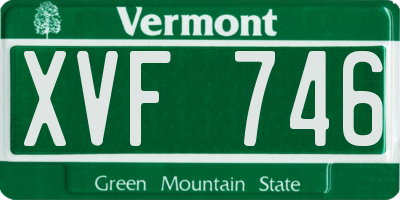VT license plate XVF746