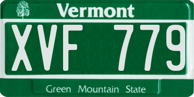 VT license plate XVF779