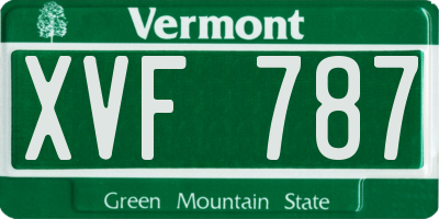VT license plate XVF787
